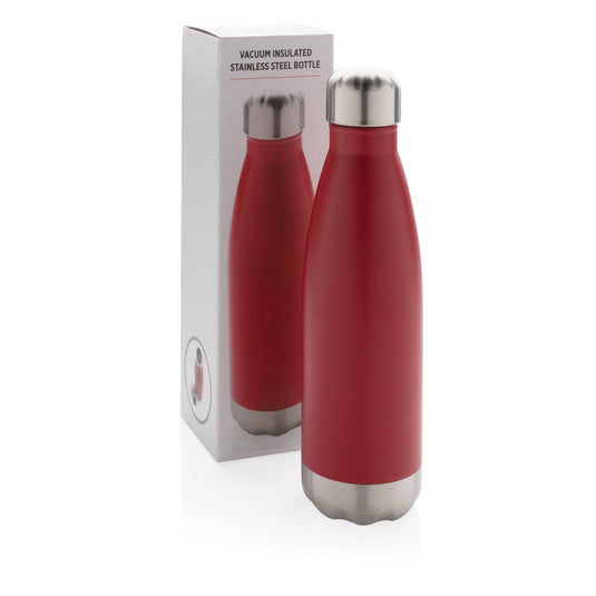 Stainless steel vacuum insulated water bottle from XD Collection, durable drinkware with a sleek design and secure lid.