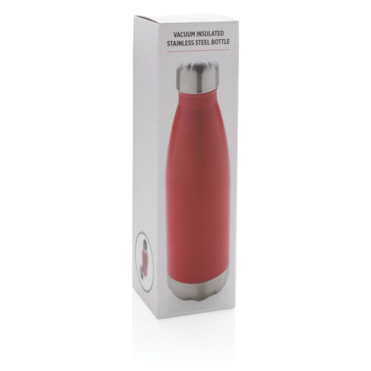 Stainless steel vacuum insulated water bottle by XD Collection, durable drinkware with a sleek design and secure lid.