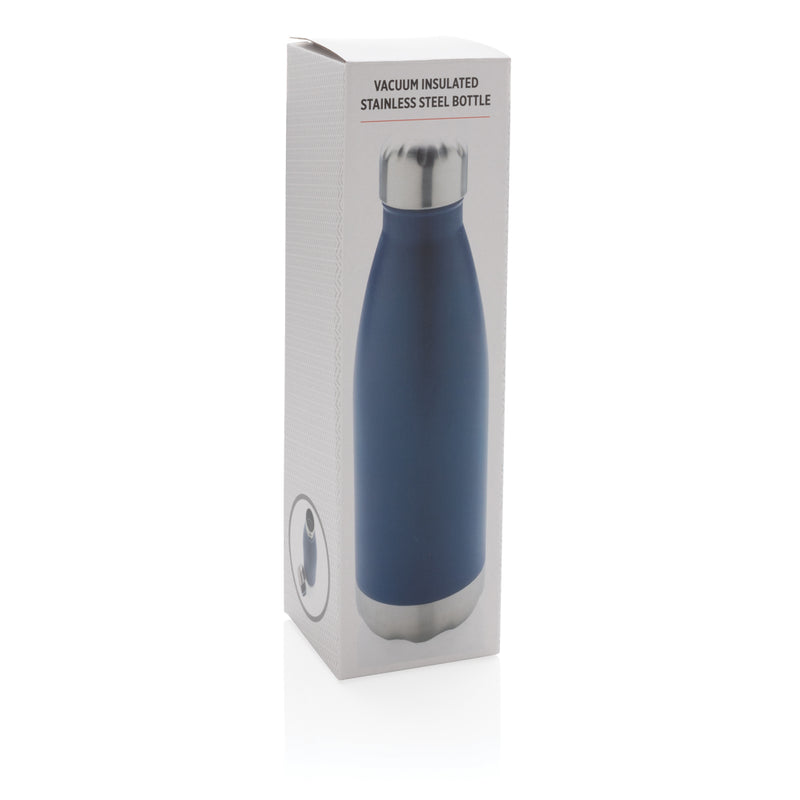Load image into Gallery viewer, Stainless steel vacuum insulated drinkware bottle by XD Collection, featuring a sleek design and secure lid for hot and cold beverages.
