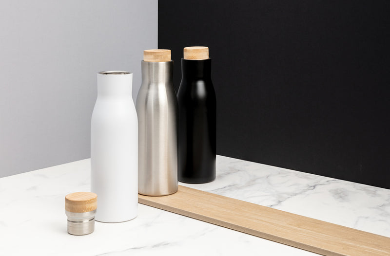 Load image into Gallery viewer, Clima leakproof vacuum bottle with steel lid - Custom Wood Designs
