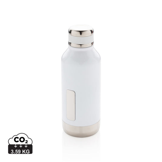 Leak proof vacuum bottle with logo plate - Custom Wood Designs