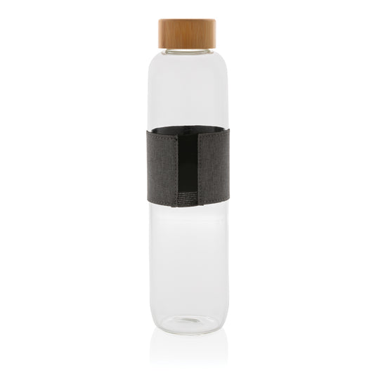 Impact borosilicate glass bottle with bamboo lid - Custom Wood Designs