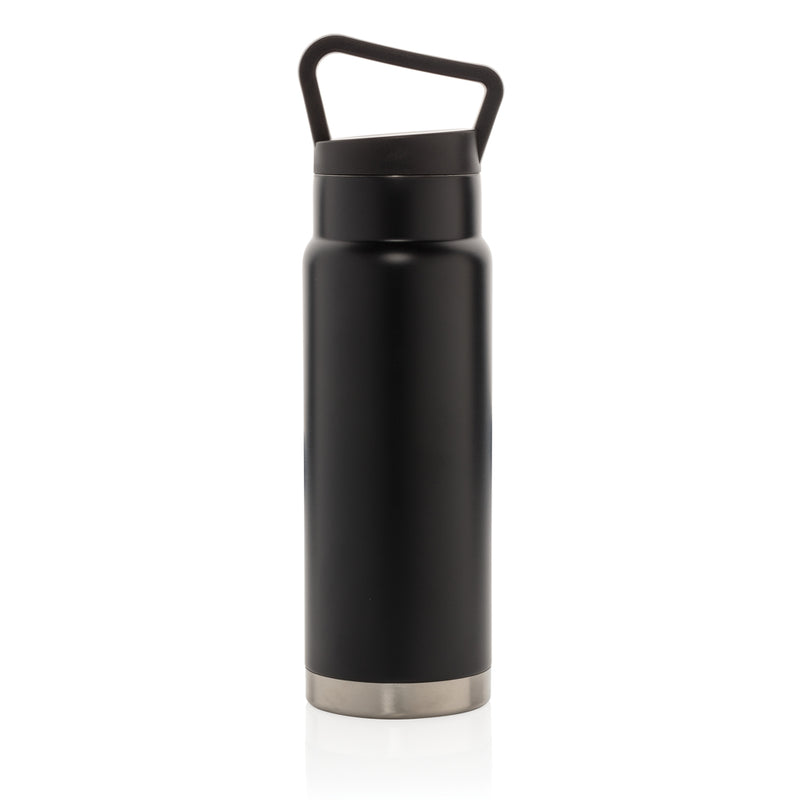 Load image into Gallery viewer, Leakproof vacuum on-the-go bottle with handle from XD Collection, insulated drinkware for hot or cold beverages.
