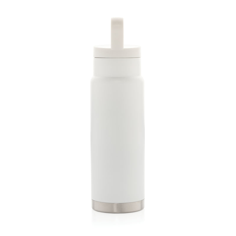 Load image into Gallery viewer, Leakproof vacuum on-the-go bottle with handle from XD Collection, showcasing durable drinkware with secure lid and ergonomic design.
