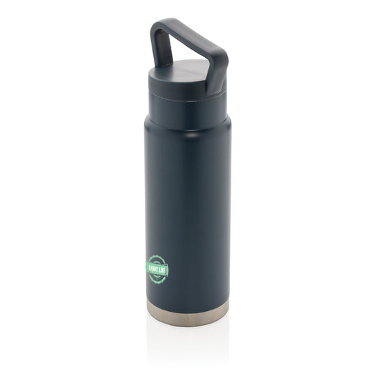 Leakproof XD Collection vacuum on-the-go bottle with handle, showcasing durable drinkware ideal for travel and hydration.