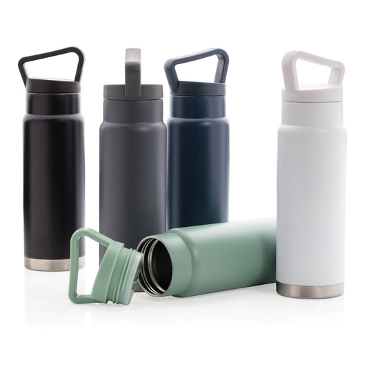 XD Collection leakproof vacuum on-the-go bottle with handle, durable drinkware for portable hydration and spill prevention.