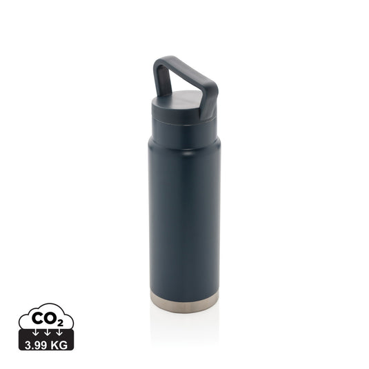 Leakproof vacuum on-the-go bottle by XD Collection, drinkware with handle for portable hydration and spill-resistant use.