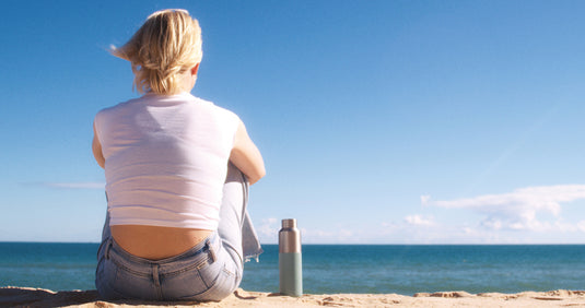 Fluid RCS certified recycled steel water bottle 600ml - Custom Wood Designs