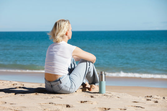 Fluid RCS certified recycled steel water bottle 600ml - Custom Wood Designs