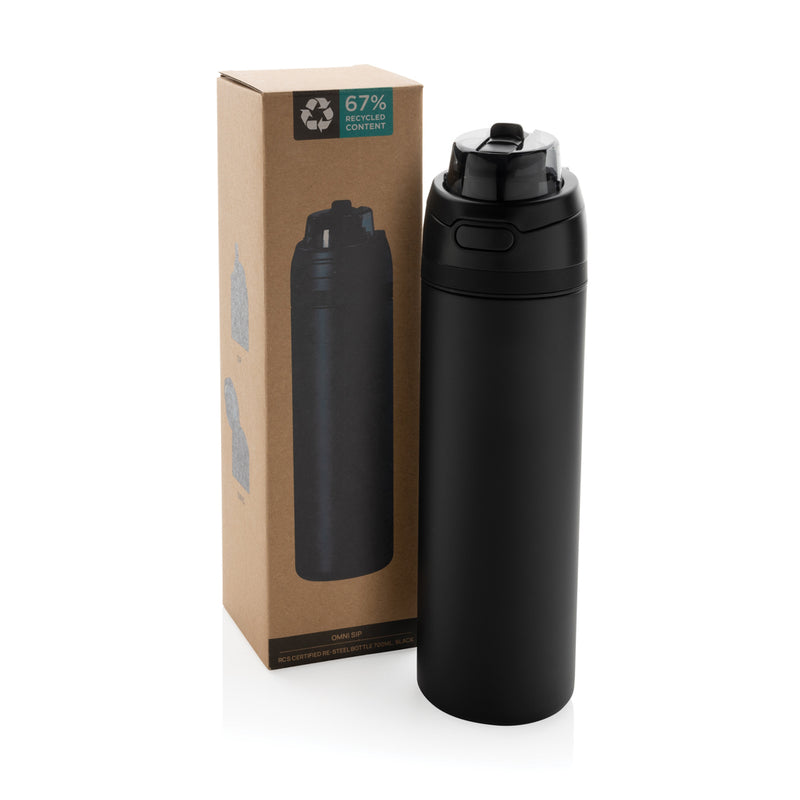 Load image into Gallery viewer, XD Collection Omni Sip RCS certified re-steel lockable 720ml drinkware bottle with secure lid and sleek stainless steel finish.

