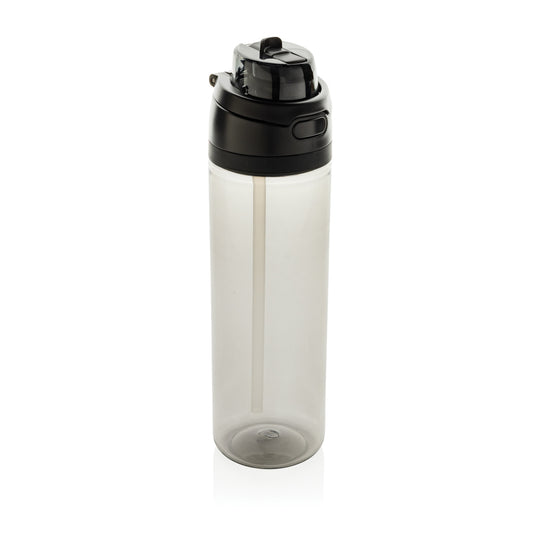 XD Collection Omni sip RCS RPET water bottle, 800ML, transparent drinkware with a screw cap and ergonomic design.