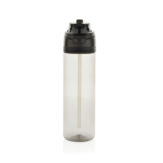 XD Collection Omni Sip RCS RPET water bottle, 800ML, clear drinkware with a green screw-on lid and ergonomic design.