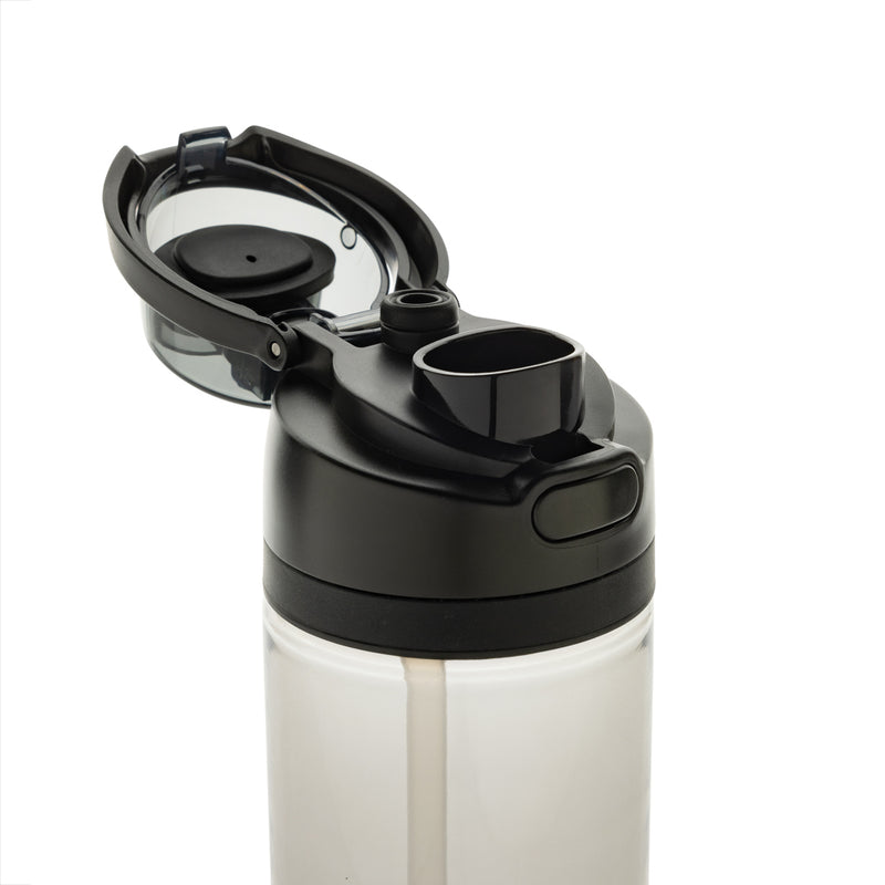 Load image into Gallery viewer, XD Collection Omni Sip RCS RPET water bottle 800ML in transparent drinkware with a secure lid and ergonomic design.
