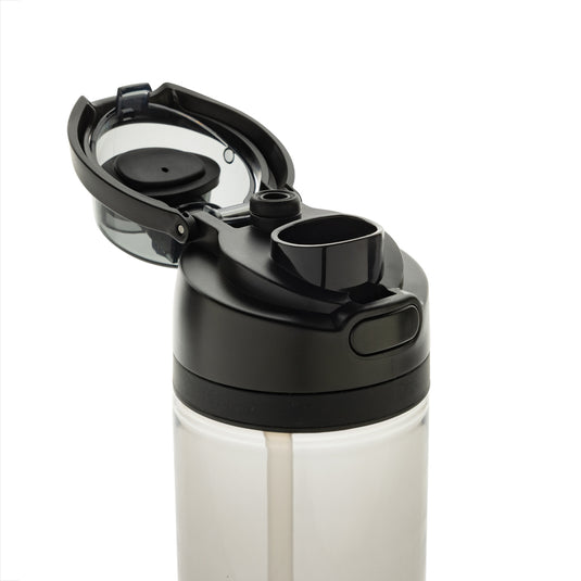 XD Collection Omni Sip RCS RPET water bottle 800ML in transparent drinkware with a secure lid and ergonomic design.