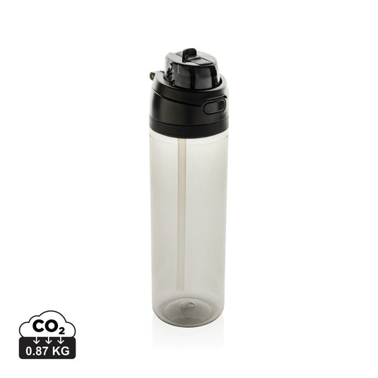 XD Collection Omni Sip RCS RPET water bottle, 800ML, clear drinkware with a screw cap and ergonomic design.