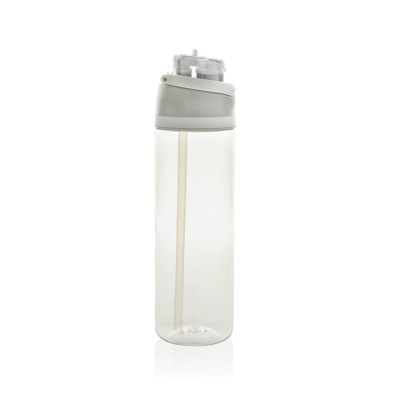 Load image into Gallery viewer, XD Collection Omni Sip RCS RPET water bottle, 800ML, clear drinkware with a black lid and ergonomic design.
