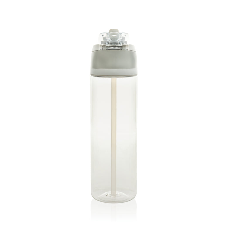 Load image into Gallery viewer, XD Collection Omni Sip RCS RPET water bottle 800ML in clear and blue with a screw-top lid and ergonomic design.
