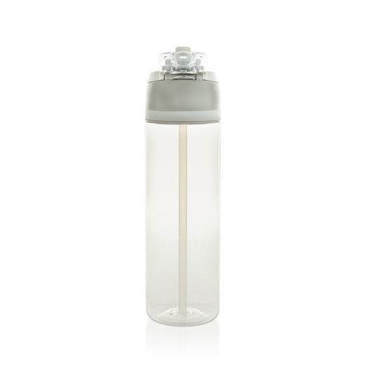 XD Collection Omni Sip RCS RPET water bottle 800ML in clear and blue with a screw-top lid and ergonomic design.