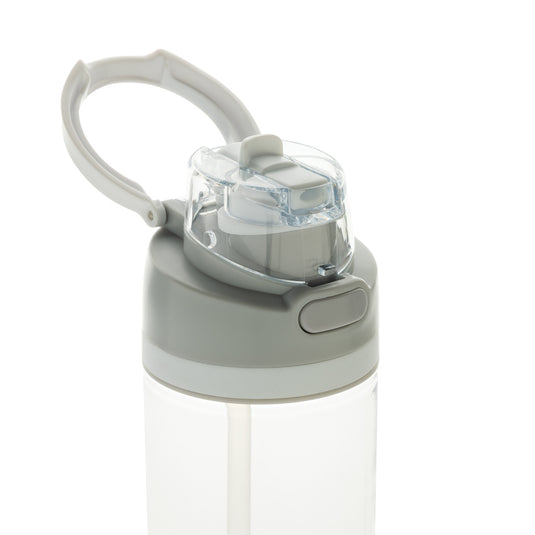 XD Collection Omni Sip RPET water bottle 800ml in transparent drinkware showing a sleek design with a secure lid and ergonomic shape.