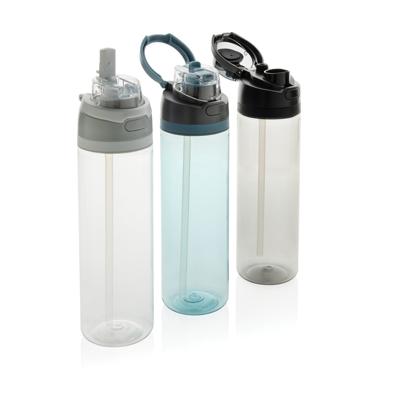 Load image into Gallery viewer, XD Collection Omni Sip RCS RPET 800ML water bottle in transparent green with a screw-top lid, showcasing durable drinkware design.
