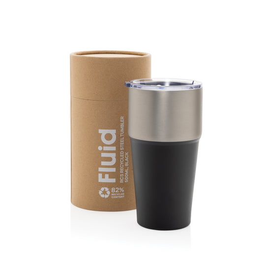 Fluid RCS certified recycled steel tumbler 500ml - Custom Wood Designs