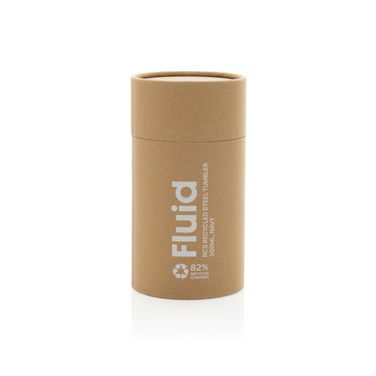 Fluid RCS certified recycled steel tumbler 500ml - Custom Wood Designs