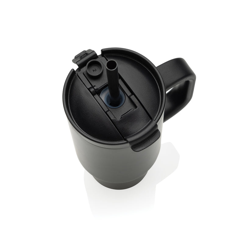 Load image into Gallery viewer, Cruiser RCS recycled leakproof compact tumbler by XD Collection, 480ML, with a sleek design and secure lid for on-the-go drinking.
