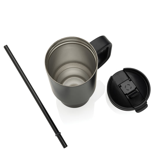 XD Collection Cruiser RCS recycled leakproof 480ML compact tumbler for drinkware, with a sleek design and secure lid.