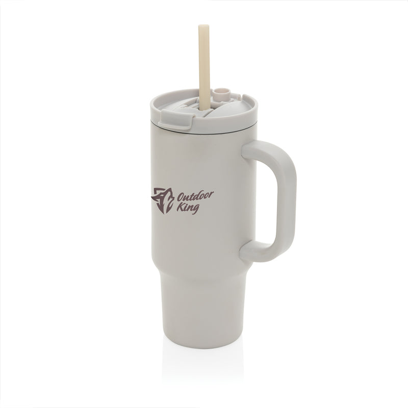 Load image into Gallery viewer, Cruiser RCS recycled leakproof compact tumbler 480ML by XD Collection, black drinkware with lid and eco-friendly design
