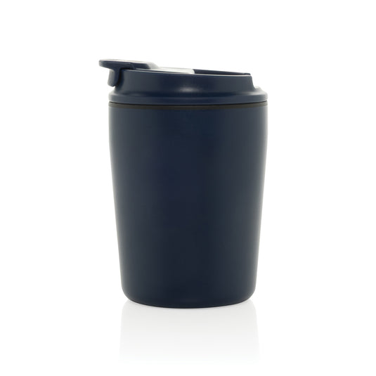 XD Xclusive Pico Barista RCS coffee mug, 220ML, in a tube gift box, blue ceramic drinkware with handle and logo design.