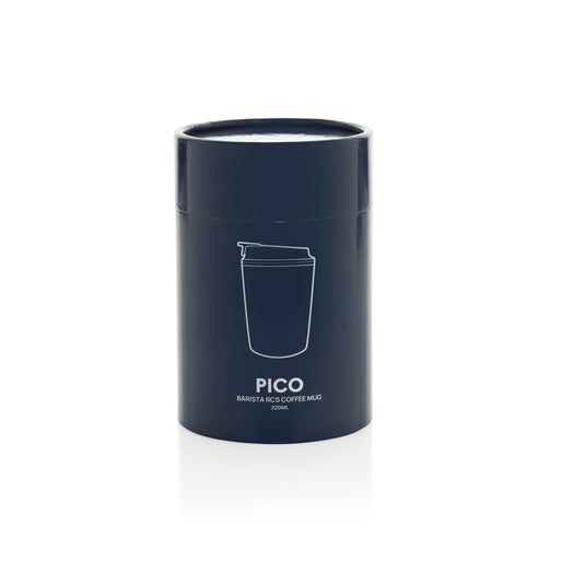 XD Xclusive Pico Barista RCS coffee mug, 220ML, in tube gift box, stylish drinkware with a sleek design and branded logo.