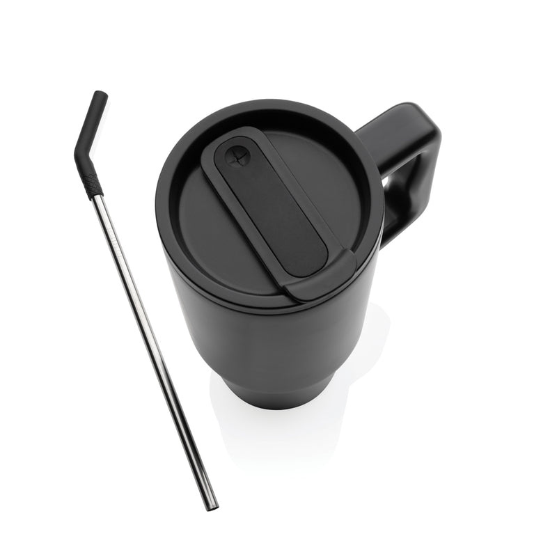 Load image into Gallery viewer, Embrace Deluxe RCS recycled stainless steel tumbler 900ml from XD Collection, showing a sleek, eco-friendly drinkware design.
