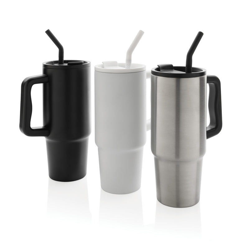 Load image into Gallery viewer, Embrace deluxe RCS recycled stainless steel tumbler 900ml from XD Collection with a sleek drinkware design and eco-friendly finish.
