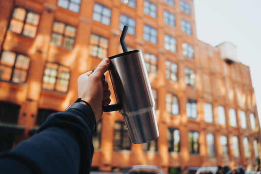 Embrace deluxe RCS recycled stainless steel tumbler 900ml from XD Collection, showing the sleek, eco-friendly drinkware design.