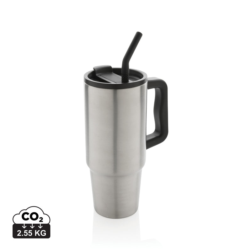 Load image into Gallery viewer, Embrace deluxe RCS recycled stainless steel tumbler 900ml by XD Collection, shown with a sleek design and spill-proof lid.

