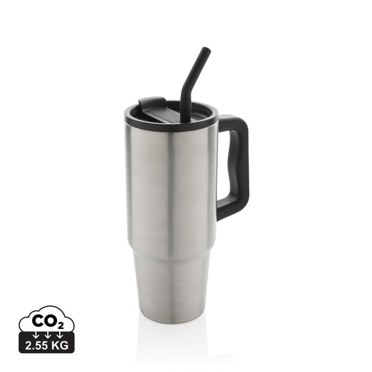 Embrace deluxe RCS recycled stainless steel tumbler 900ml by XD Collection, shown with a sleek design and spill-proof lid.