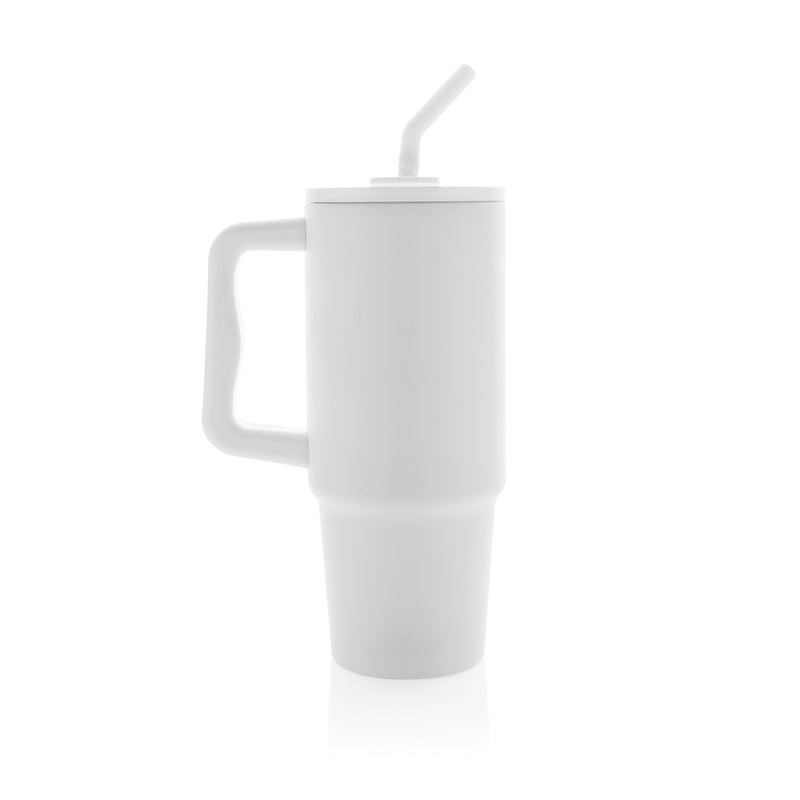 Load image into Gallery viewer, Embrace Deluxe RCS recycled stainless steel tumbler 900ml by XD Collection, featuring a sleek drinkware design with a black finish.
