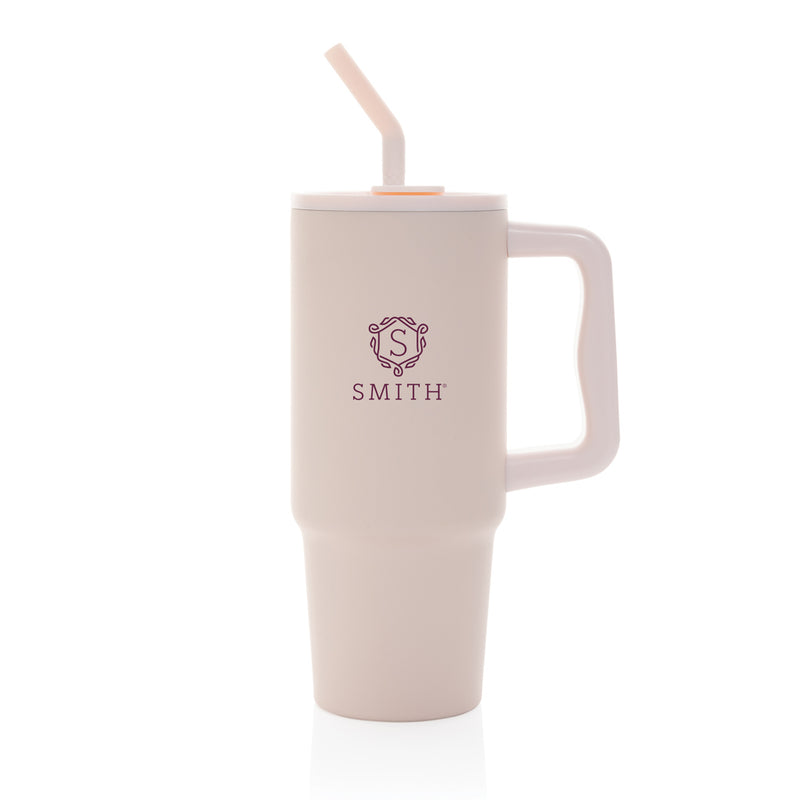 Load image into Gallery viewer, Embrace deluxe RCS recycled stainless steel tumbler 900ml from XD Collection, with a sleek design and spill-proof lid.
