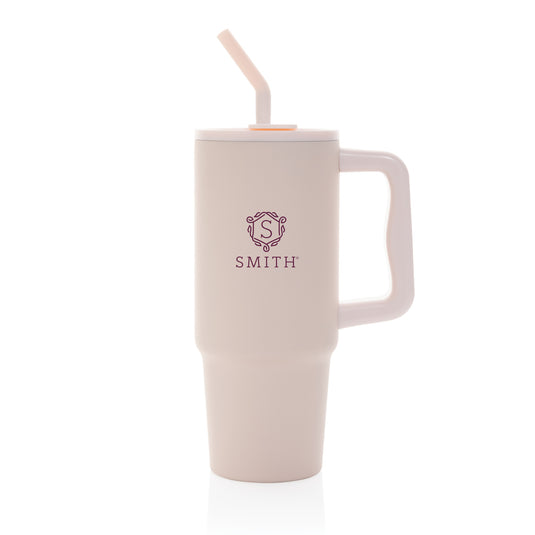 Embrace deluxe RCS recycled stainless steel tumbler 900ml from XD Collection, with a sleek design and spill-proof lid.