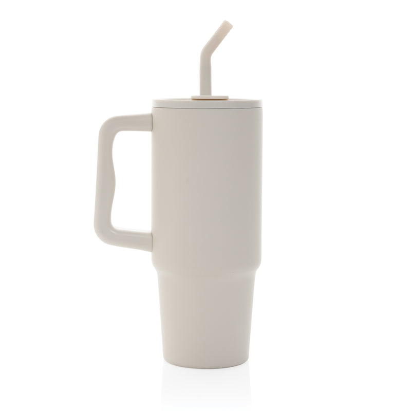Load image into Gallery viewer, Embrace Deluxe RCS recycled stainless steel tumbler 900ml from XD Collection, eco-friendly drinkware with a sleek design.
