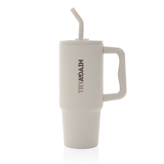 Embrace Deluxe RCS recycled stainless steel tumbler 900ml from XD Collection, eco-friendly drinkware with a sleek design.