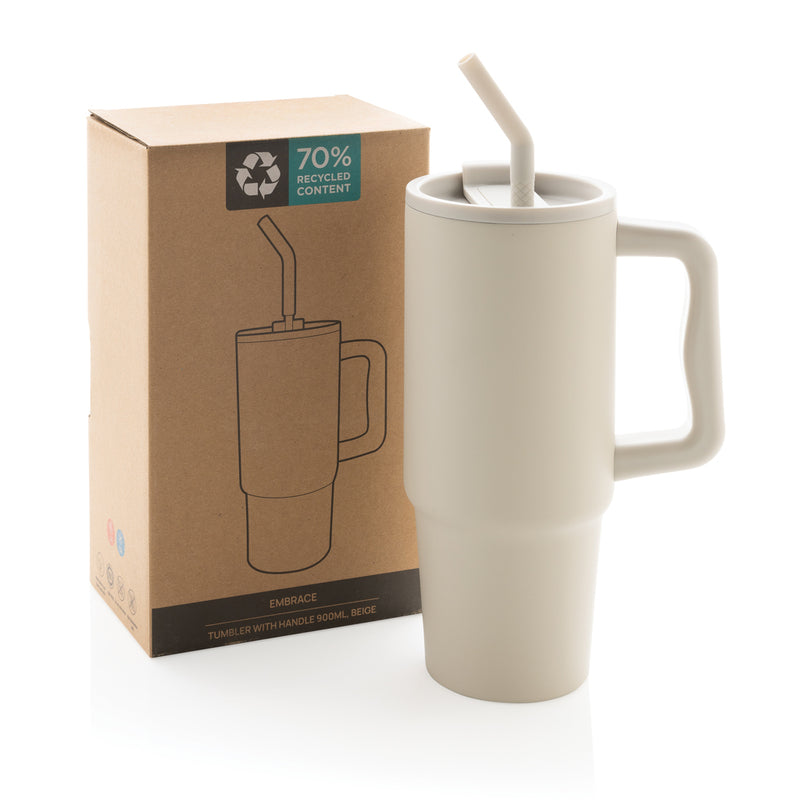 Load image into Gallery viewer, XD Collection Embrace deluxe 900ml stainless steel tumbler from RCS recycled drinkware collection, with a sleek design.
