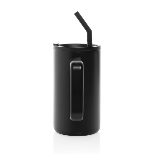 Recycled steel mug from XD Collection, 800ml Cube RCS certified drinkware with a sleek, durable design.