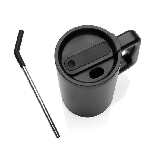 Recycled steel mug by XD Collection, 800ml Cube RCS certified drinkware with a sleek, durable design.