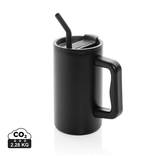 Recycled steel mug from XD Collection, 800ml capacity, RCS certified, stainless steel drinkware with a sleek design.
