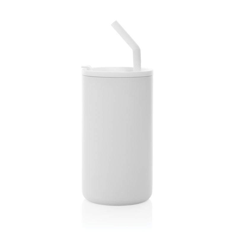 Load image into Gallery viewer, Recycled steel mug from XD Collection, 800ml capacity, cube-shaped drinkware with RCS certification and modern design.
