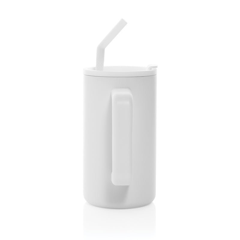 Load image into Gallery viewer, Recycled steel mug from XD Collection, 800ml Cube RCS certified drinkware with a sleek, durable design.
