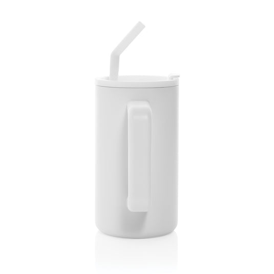 Recycled steel mug from XD Collection, 800ml Cube RCS certified drinkware with a sleek, durable design.