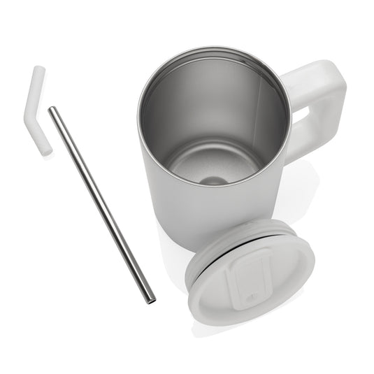 Recycled steel mug by XD Collection, 800ml capacity, RCS certified, eco-friendly drinkware with a sleek, durable design.