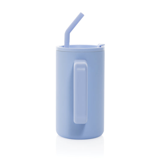 Recycled steel mug from XD Collection, 800ml capacity, eco-friendly drinkware with a sleek, modern design.